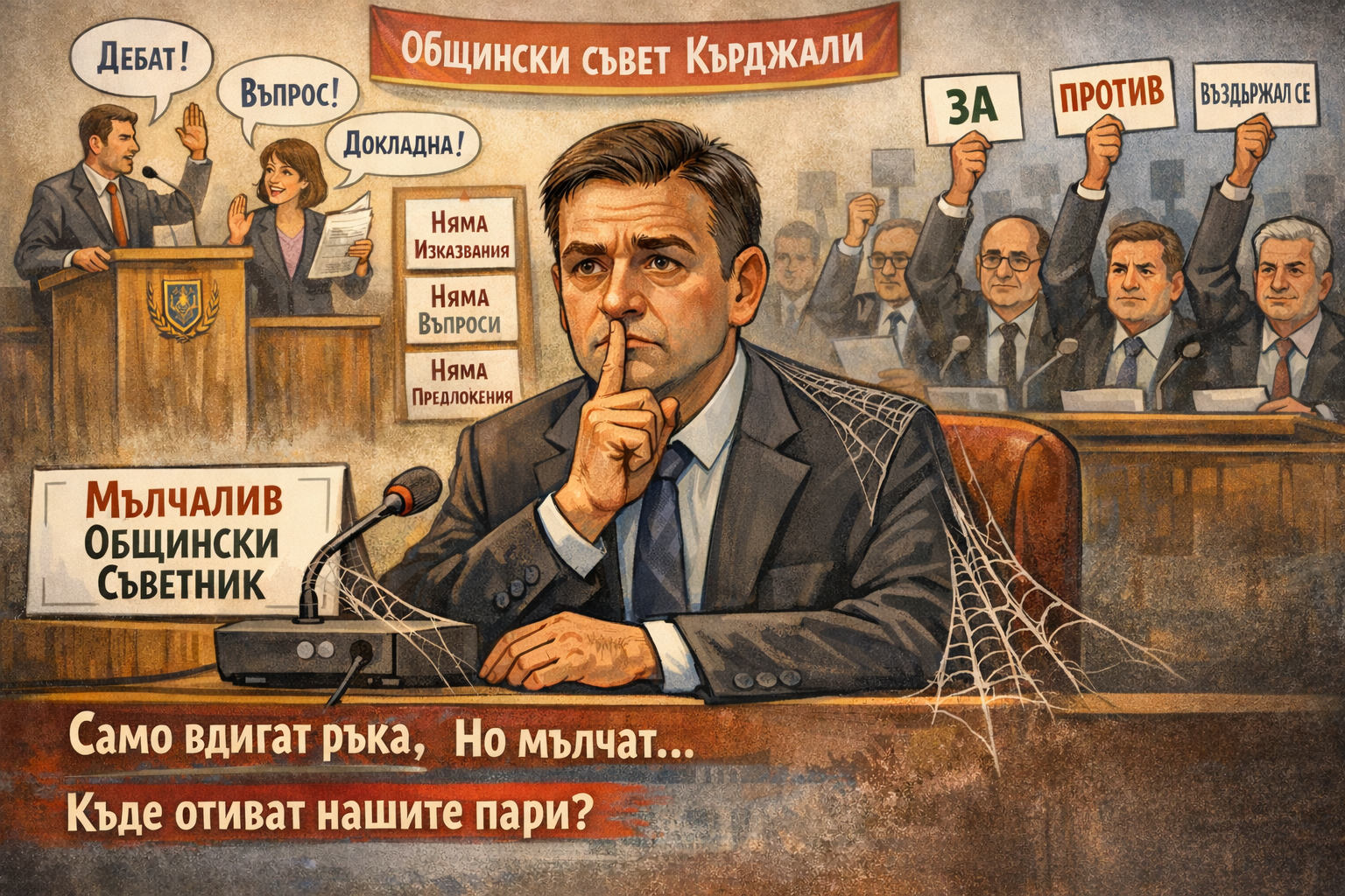 Общински съветници в Кърджали „мълчат като риби“ – гражданите питат: Защо ги избираме? 